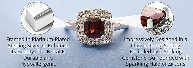 Framed In Platinum-Plated Sterling Silver and Hypoallergenic