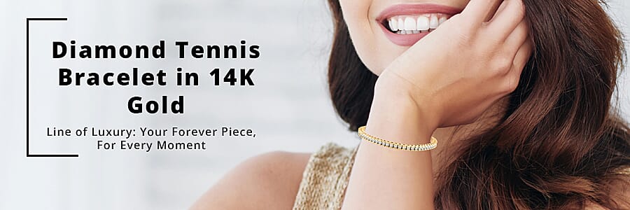 Diamond Tennis Bracelet in 14K Gold  Banner