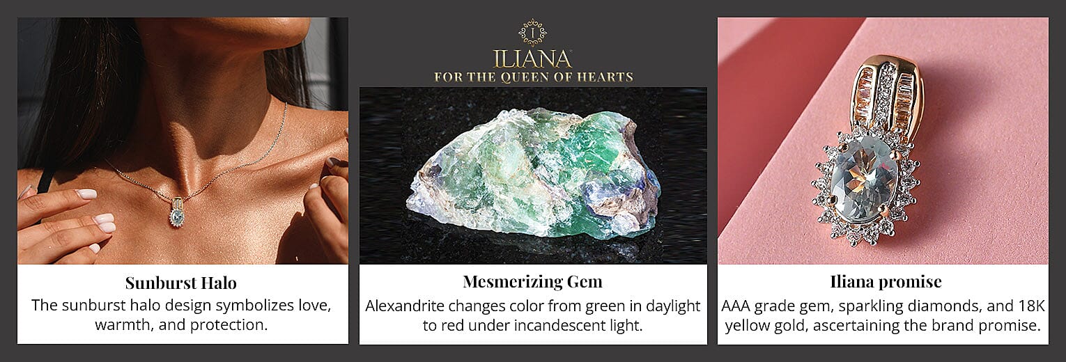 AAA Narsipatnam Alexandrite and G-H SI Diamond Pendant Banner