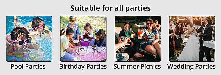 Suitable for all parties Banner