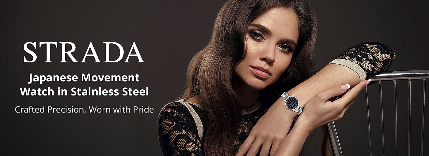 Strada Japanese Movement Watch in Stainless Steel  Banner