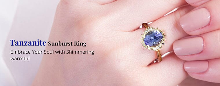 Tanzanite Sunburst Ring Banner