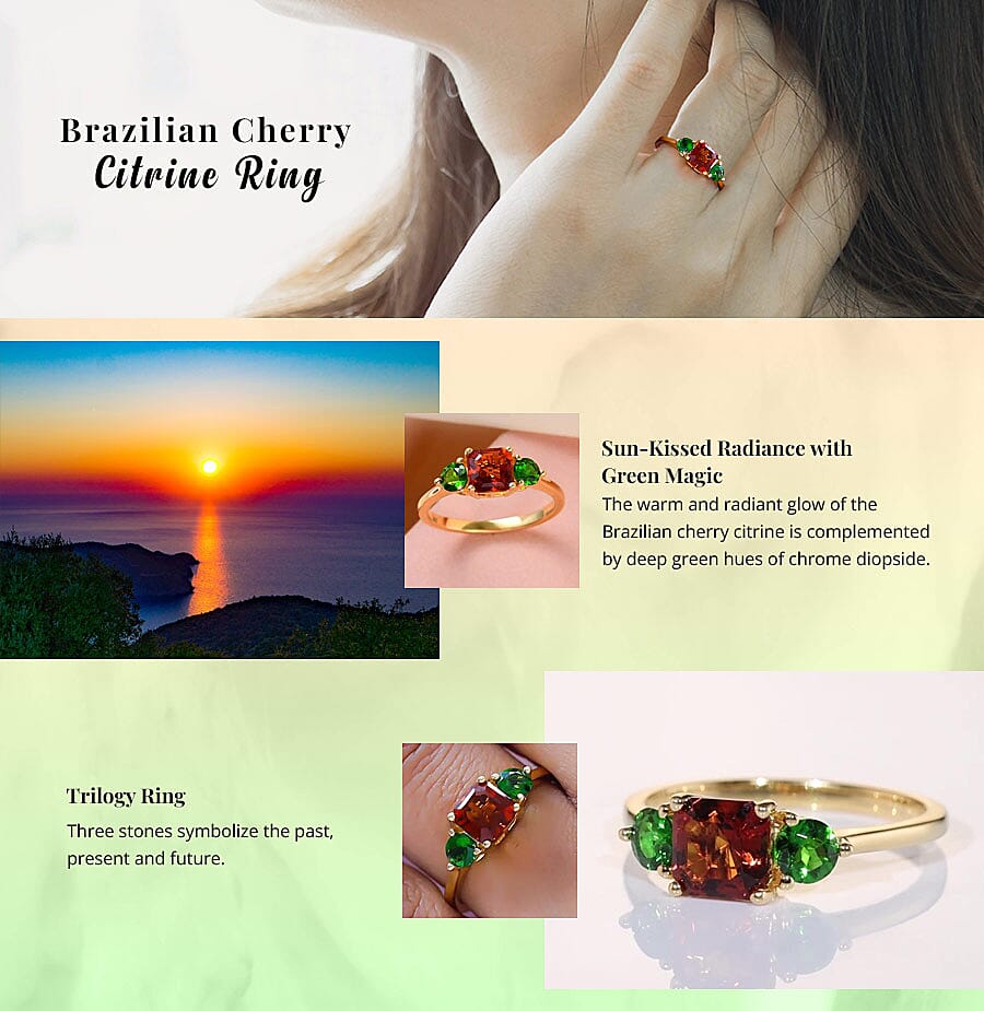 Brazilian Cherry Citrine Ring Banner