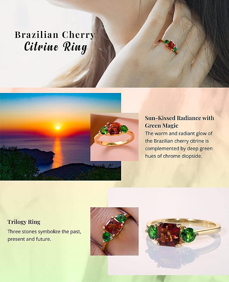 Brazilian Cherry Citrine Ring Banner