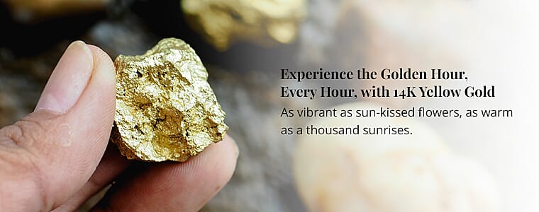Experience the Golden Hour, Every Hour, with 14K Yellow Gold Banner