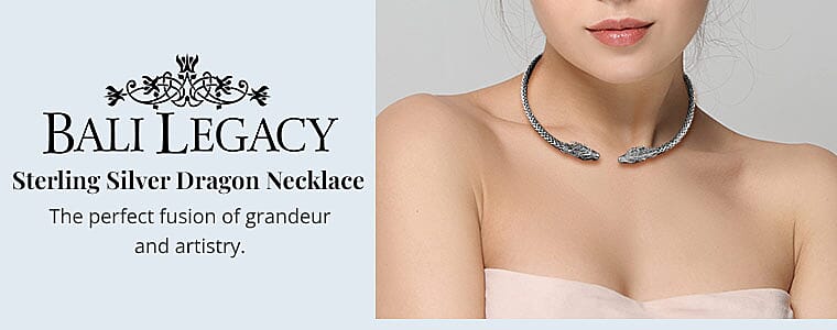 Bali Legacy Sterling Silver Dragon Necklace Banner