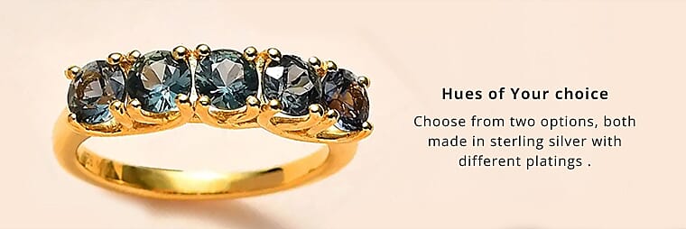 Parti Sapphire 5 Stone Ring in Party Like a Gem, Shine Brighter Like a Star Banner