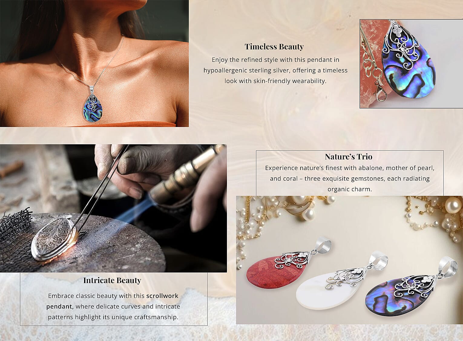 Abalone Shell Pendant in Sterling Silver Banner