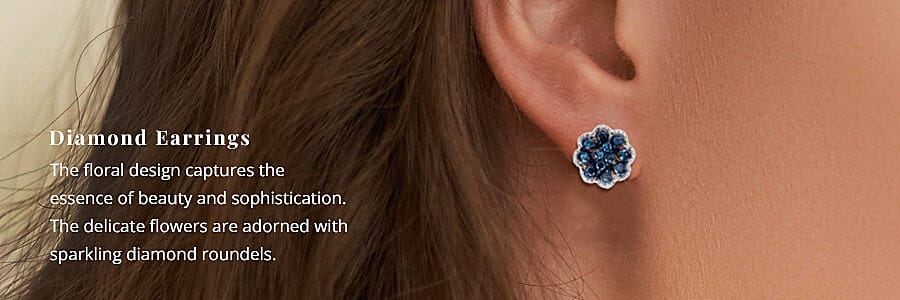 Flower Diamond Earrings Banner