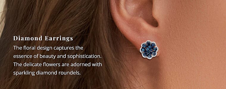 Flower Diamond Earrings Banner