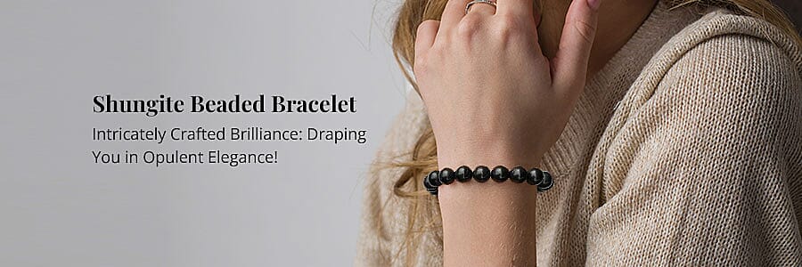 Shungite Beaded Bracelet Banner