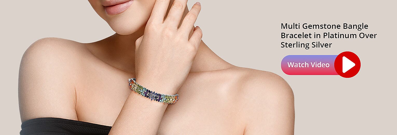 Multi Gemstone Bangle Bracelet Banner