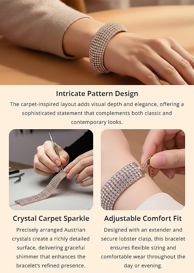 Austrian Crystal Carpet Design Bracelet Banner