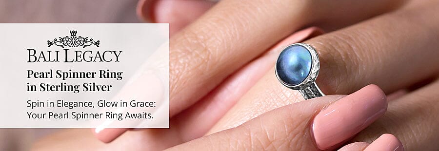 Pearl Spinner Ring in Sterling Silver Banner