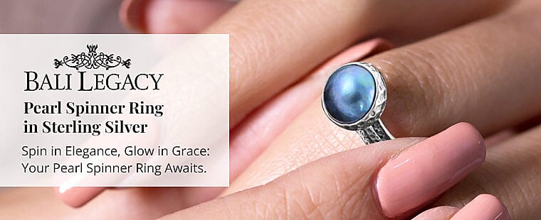 Pearl Spinner Ring in Sterling Silver Banner