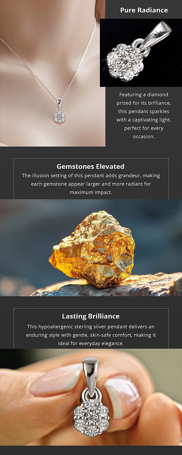 Diamond Accent Pendant in Sterling Silver Banner