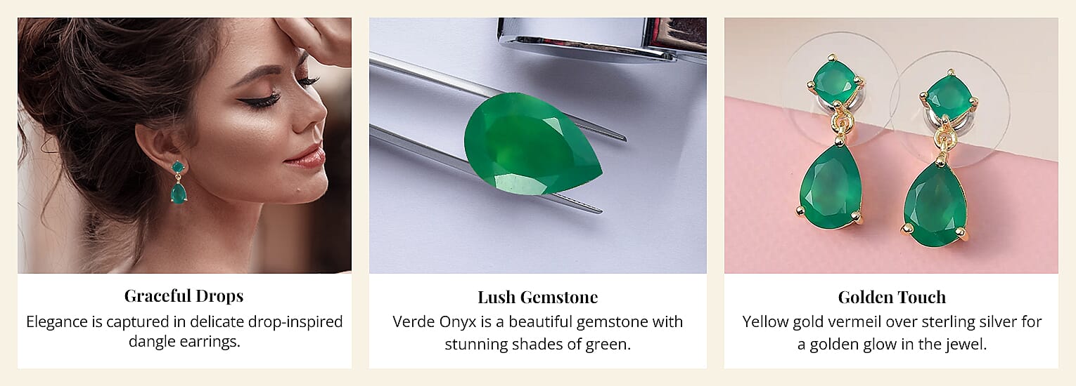 Verde Onyx Dangling Earrings Banner