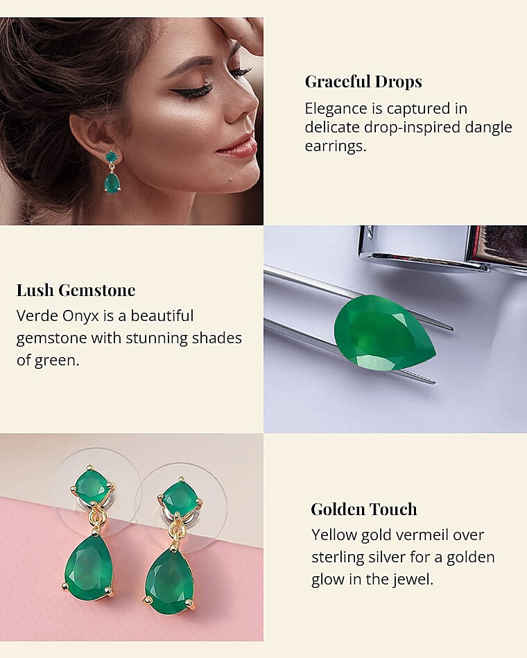 Verde Onyx Dangling Earrings Banner