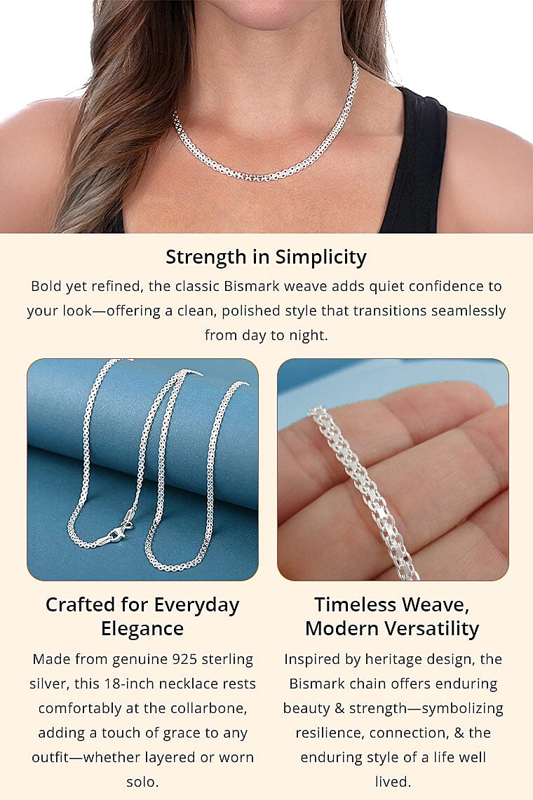 Bismark Chain Necklace in Sterling Silver 3.30 Grams Banner
