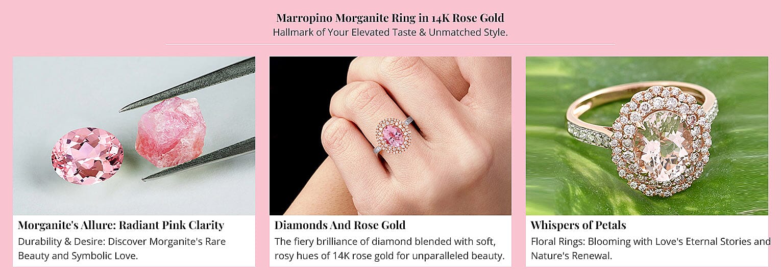 Marropino Morganite Ring in 14K Rose Gold Banner