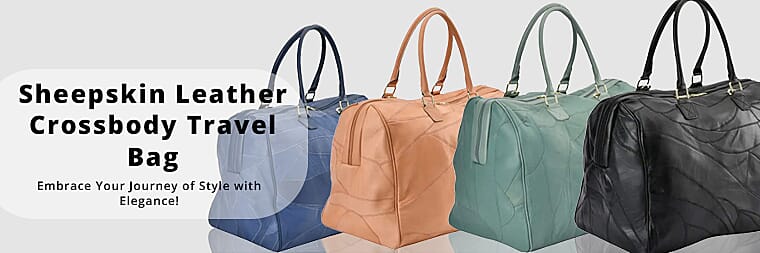 Sheepskin Leather Crossbody Travel BagBanner