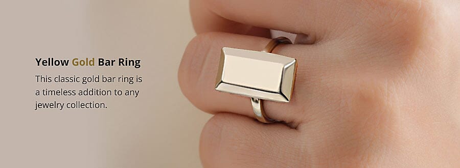 Yellow Gold Bar Ring Banner