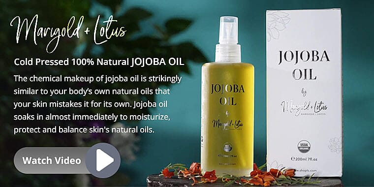 Marigold and Lotus - Cold Pressed 100% Natural Jojoba Oil Banner