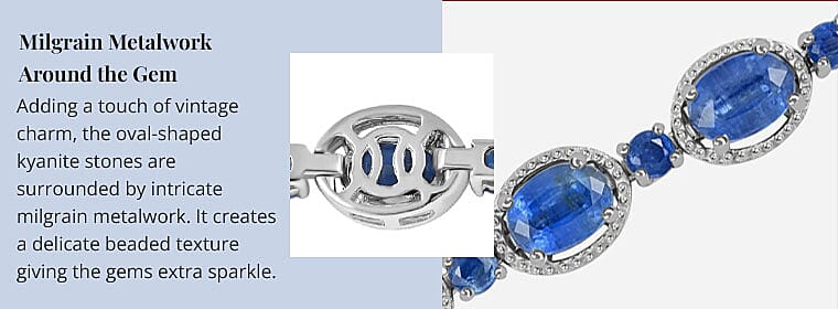 Milgrain Metalwork Around the Gem Banner