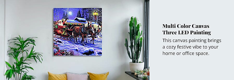 Multi Color Canvas 3 LED Painting Banner