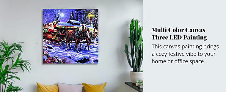 Multi Color Canvas 3 LED Painting Banner