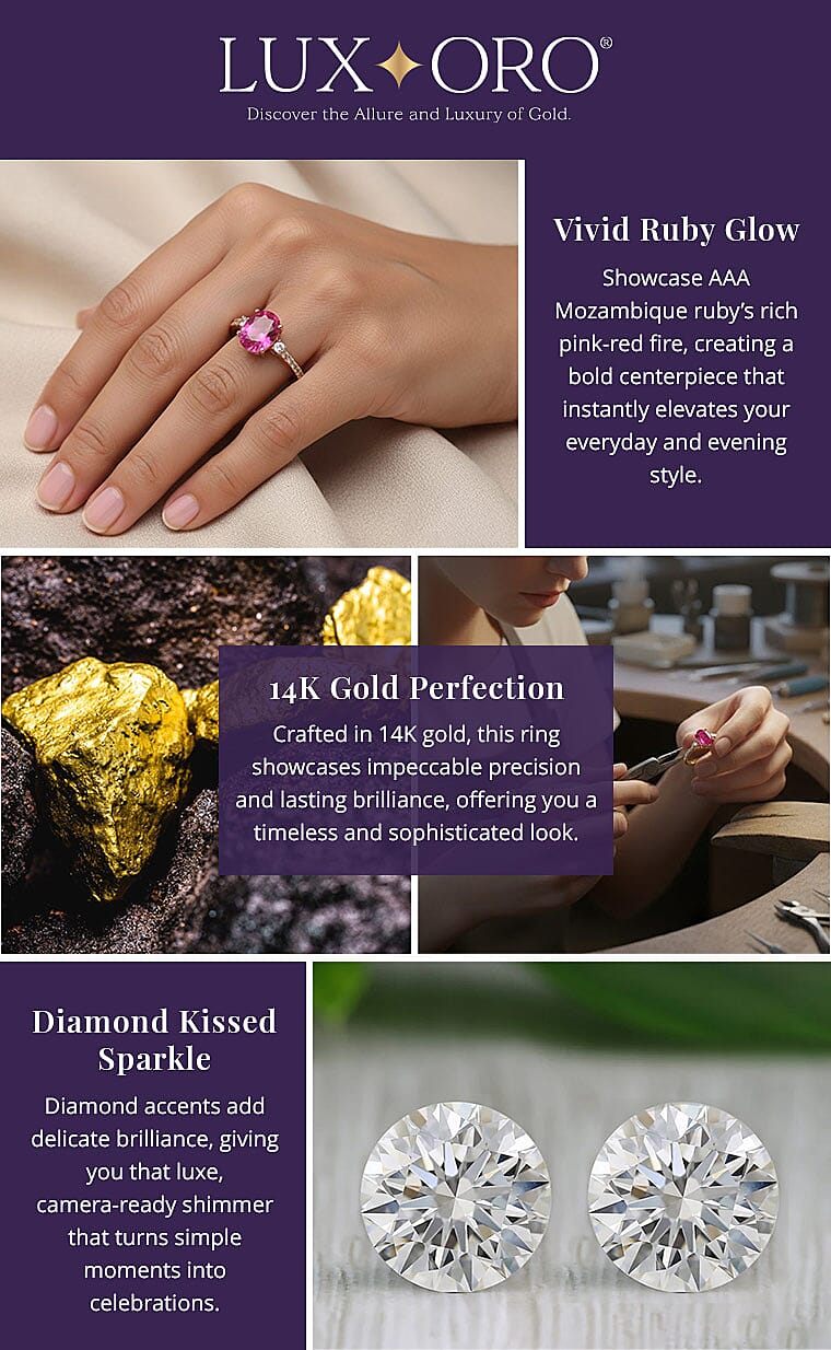 Luxoro AAA Mozambique Ruby and Diamond 1.60 ctw Ring Banner