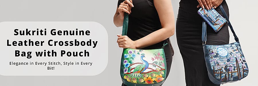 Sukriti Genuine Leather Crossbody Bag with Pouch Banner