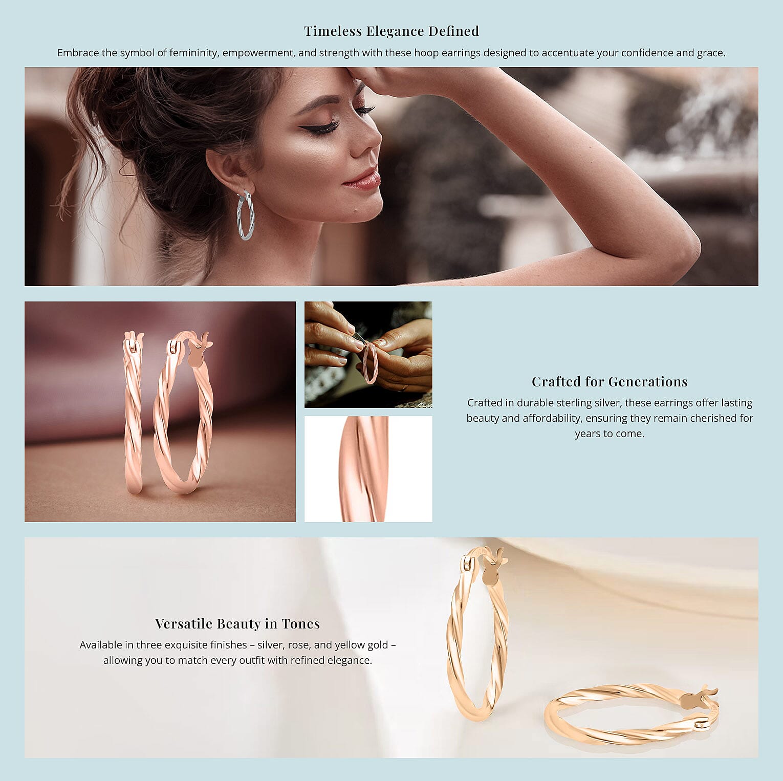 Twisted Hoop Earrings Banner