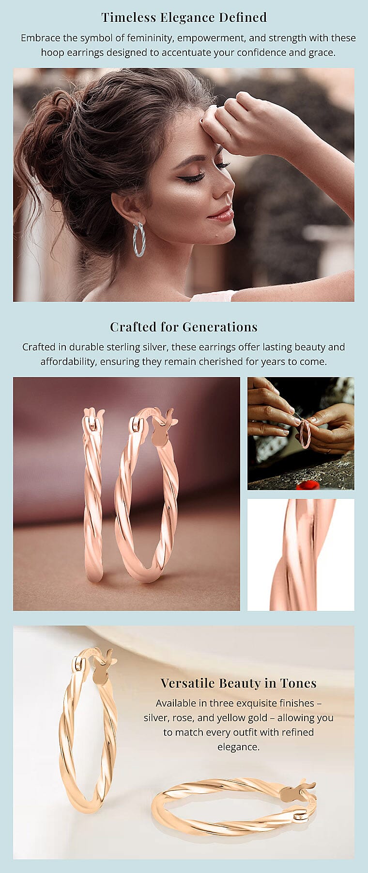 Twisted Hoop Earrings Banner