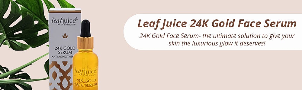 Leaf Juice 24K Gold Face Serum  Banner