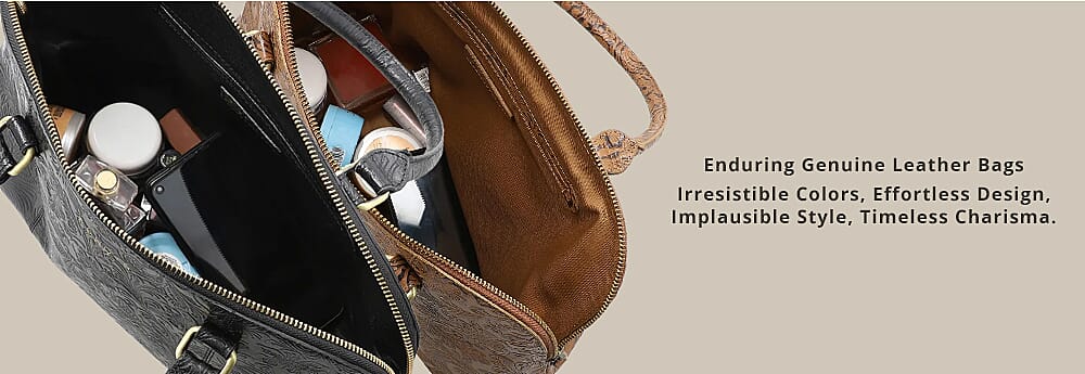 Enduring Genuine Leather Bags  Banner