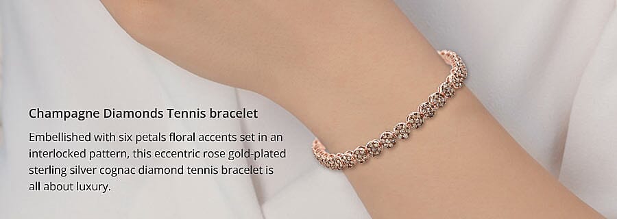 Champagne Diamonds Tennis bracelet Banner