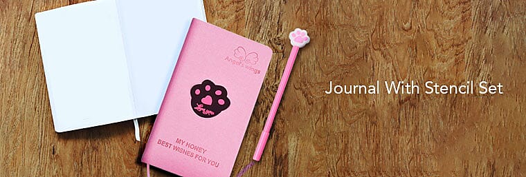 Journal-With-Stencil-Set Banner
