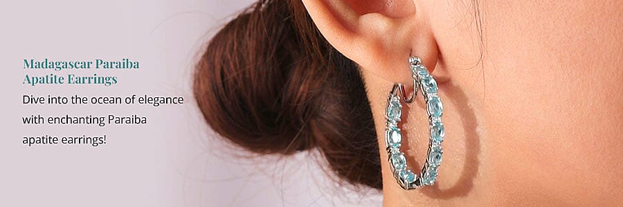 Madagascar Paraiba Apatite Earrings Banner