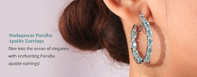 Madagascar Paraiba Apatite Earrings Banner