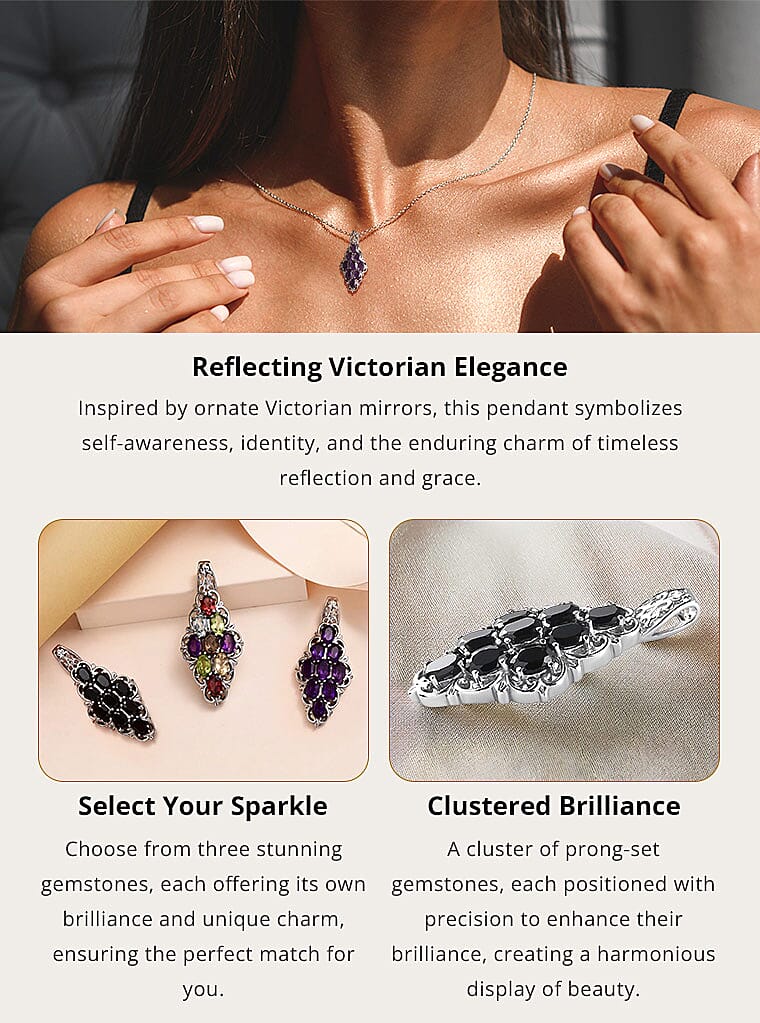 Elongated Pendant in Stainless Steel Banner