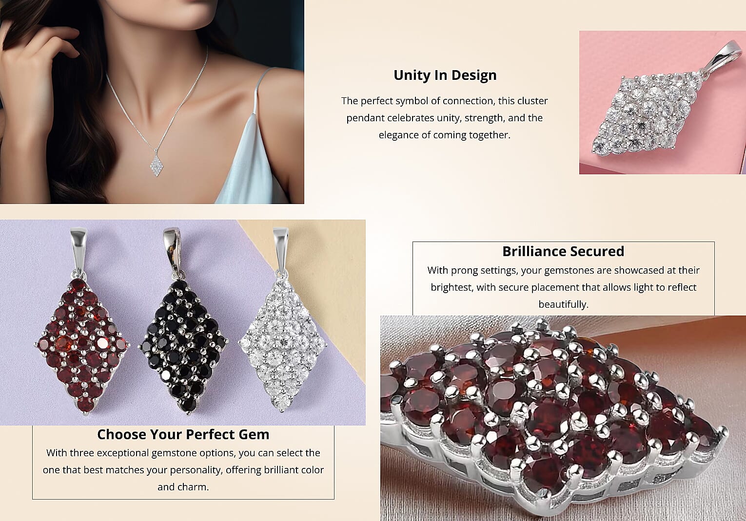 Karis Thai Black Spinel 2.00 ctw Pendant in Platinum Bond Banner