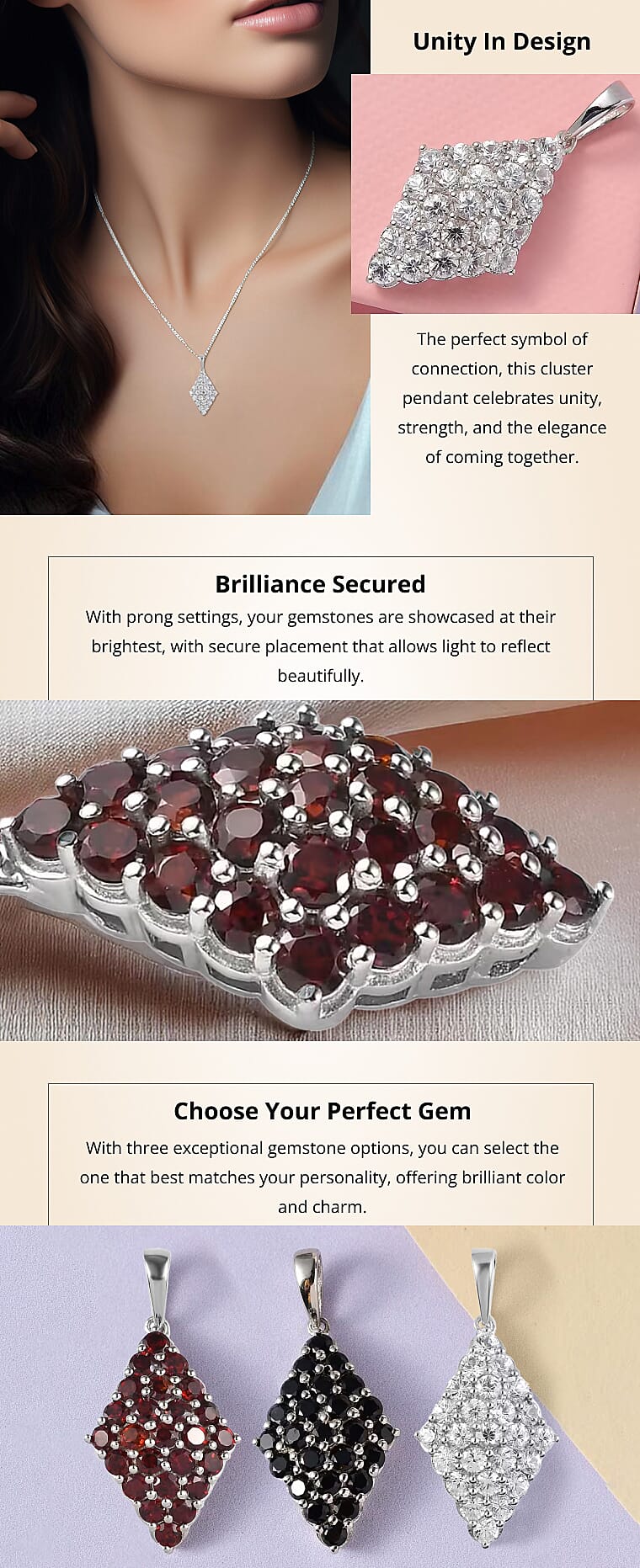 Karis Thai Black Spinel 2.00 ctw Pendant in Platinum Bond Banner