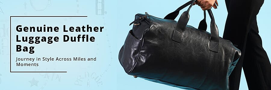 Genuine Leather Luggage Duffle Bag  Banner