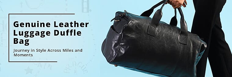 Genuine Leather Luggage Duffle Bag Banner