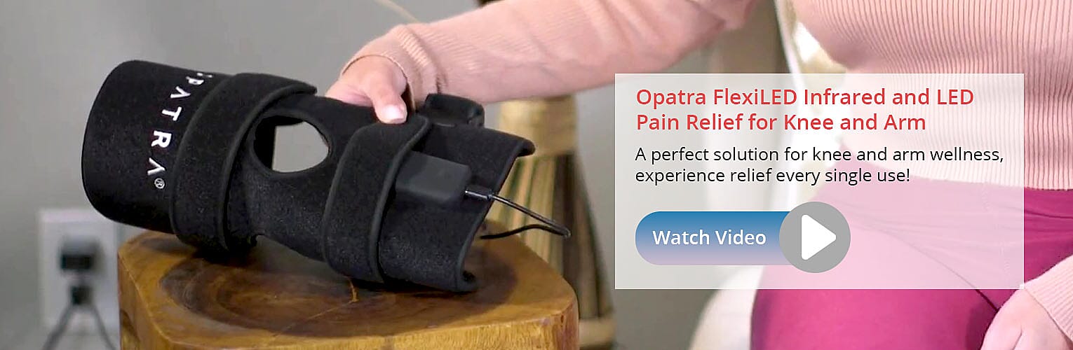 Opatra FlexiLED Infrared and LED Pain Relief for Knee and Arm Banner