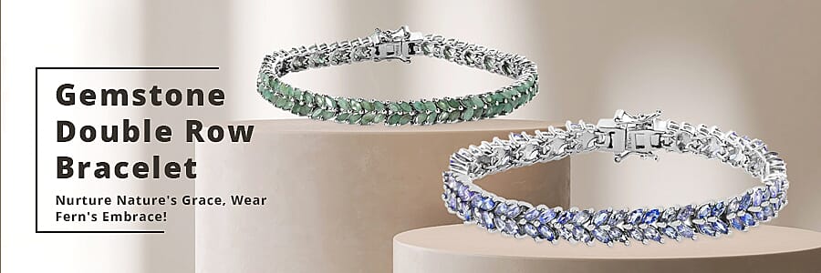 Karis Gemstone Double Row Bracelet Banner