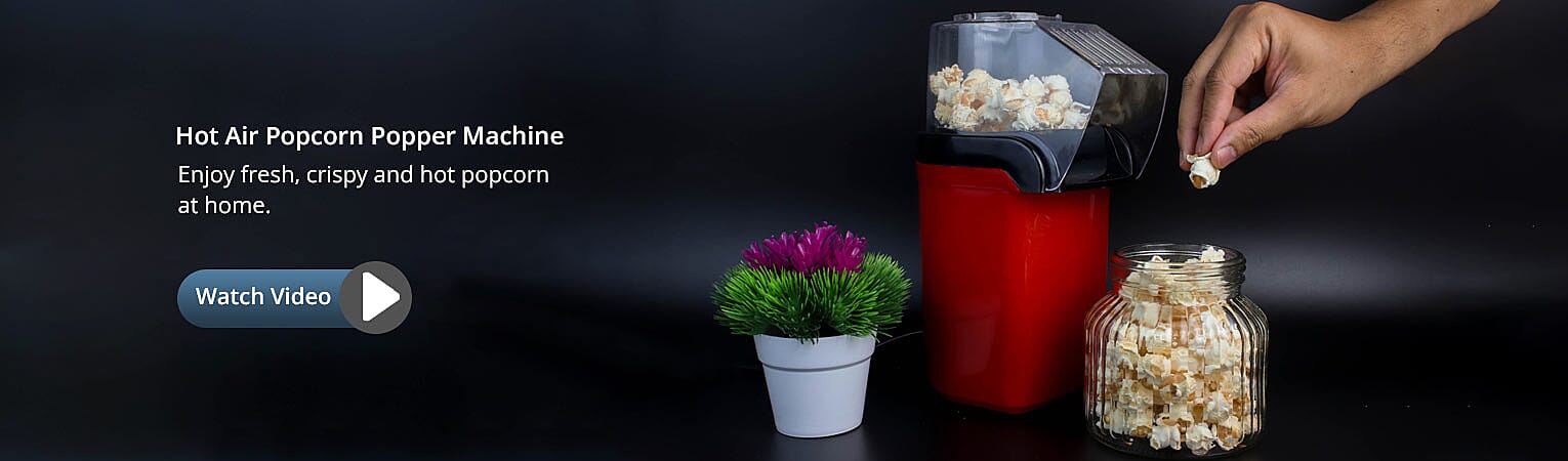 Hot Air Popcorn Popper Machine Banner