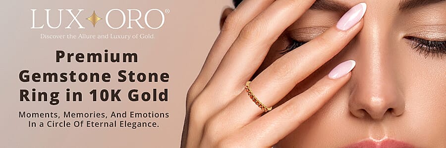 Luxoro Premium Gemstone Stone Ring in 10K Gold  Banner