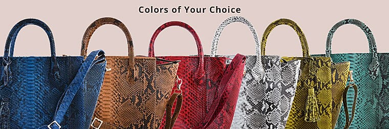 The Grand Pelle Handcrafted Python Leather Tote BagBanner
